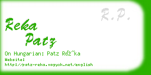 reka patz business card